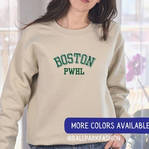 PWHL Boston Hockey Sweatshirt Boston Hockey PWHL Sweatshirt Womens Hockey League Women&#39;s Sports Hockey Mom Hockey Fan PWHL Fan Boston sports