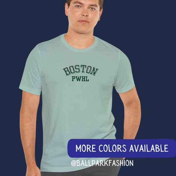 PWHL Boston Hockey T-Shirt Boston PWHL Shirt Professional Womens Hockey League Women's Sports Shirt Hockey Mom Tee Hockey Fan PWHL Fan