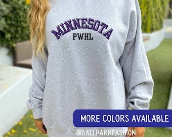PWHL Minnesota Hockey Sweatshirt Minnesota Hockey PWHL Sweatshirt Womens Hockey League Damen Sport Hockey Mom Hockey Fan PWHL Fan