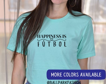 La felicidad es la camiseta de fútbol Camiseta de fútbol linda Camiseta de Game Day Soccer USA Camiseta de partidario de la Copa Mundial Femenina Camiseta de la Copa Mundial Femenina de EE. UU. Uswnt