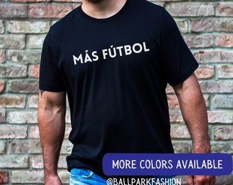 Más Fútbol Block T-Shirt More Soccer Shirt Men's Soccer Shirt Soccer Dad Shirt Women's World Cup Supporter Tee US Women's World Cup uswnt