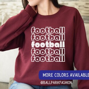 Football Sweatshirt Stadium Sweatshirt Football Fan Sweatshirt Women&#39;s Football Cute Football Sweatshirt Football Football Mom NFL Gameday
