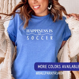 Happiness is Soccer T-Shirt Cute Soccer Shirt Game Day Soccer USA T-Shirt Women&#39;s World Cup Supporter Tee US Women&#39;s World Cup Futbol uswnt
