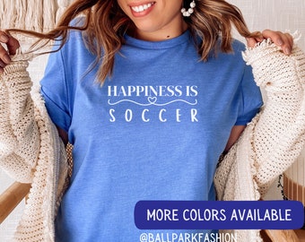 La felicidad es camiseta de fútbol Camiseta linda de fútbol Día del juego Camiseta de fútbol de EE. UU. Camiseta de partidario de la Copa Mundial Femenina Camiseta de la Copa Mundial Femenina de EE. UU. Futbol uswnt