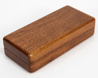 Sapele Wood Glasses Case – Wooden Eyeglasses Case | Handmade Hard Shell Sunglasses Case, Luxury Eyewear Gift