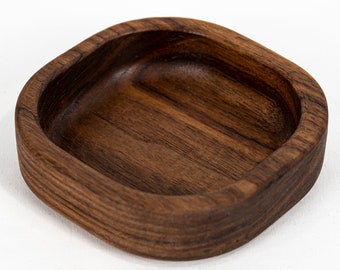 Walnut Paper Clip Tray Desk Accessories Handmade Wood