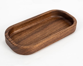 Walnut Pen Pencil Tray Desk Accessories Handmade Wood