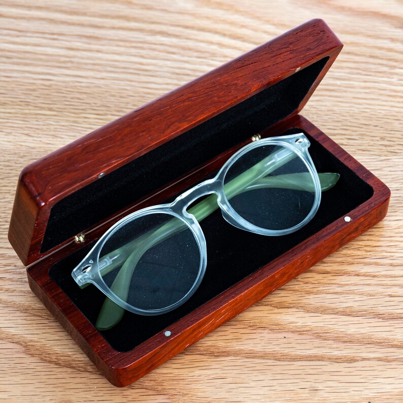 Luxury Sports and Lifestyle Wood Padauk Glasses Case | T. Weatherhead & Co.