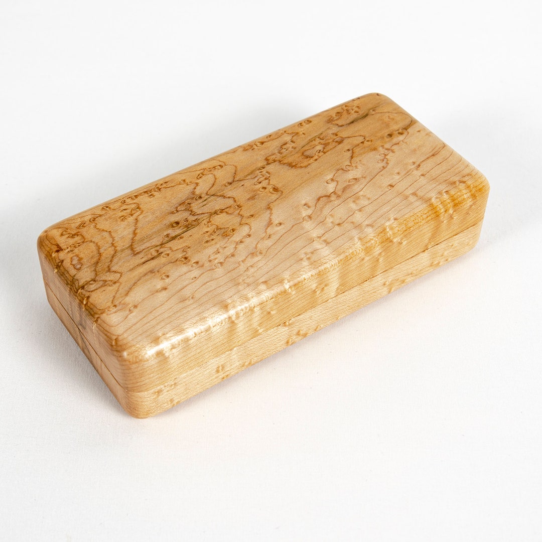 Wood Eyeglasses Case Birdseye Maple Handmade Etsy