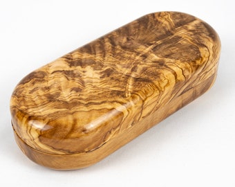 Exotic Olive Wood Eyeglasses Case Handmade