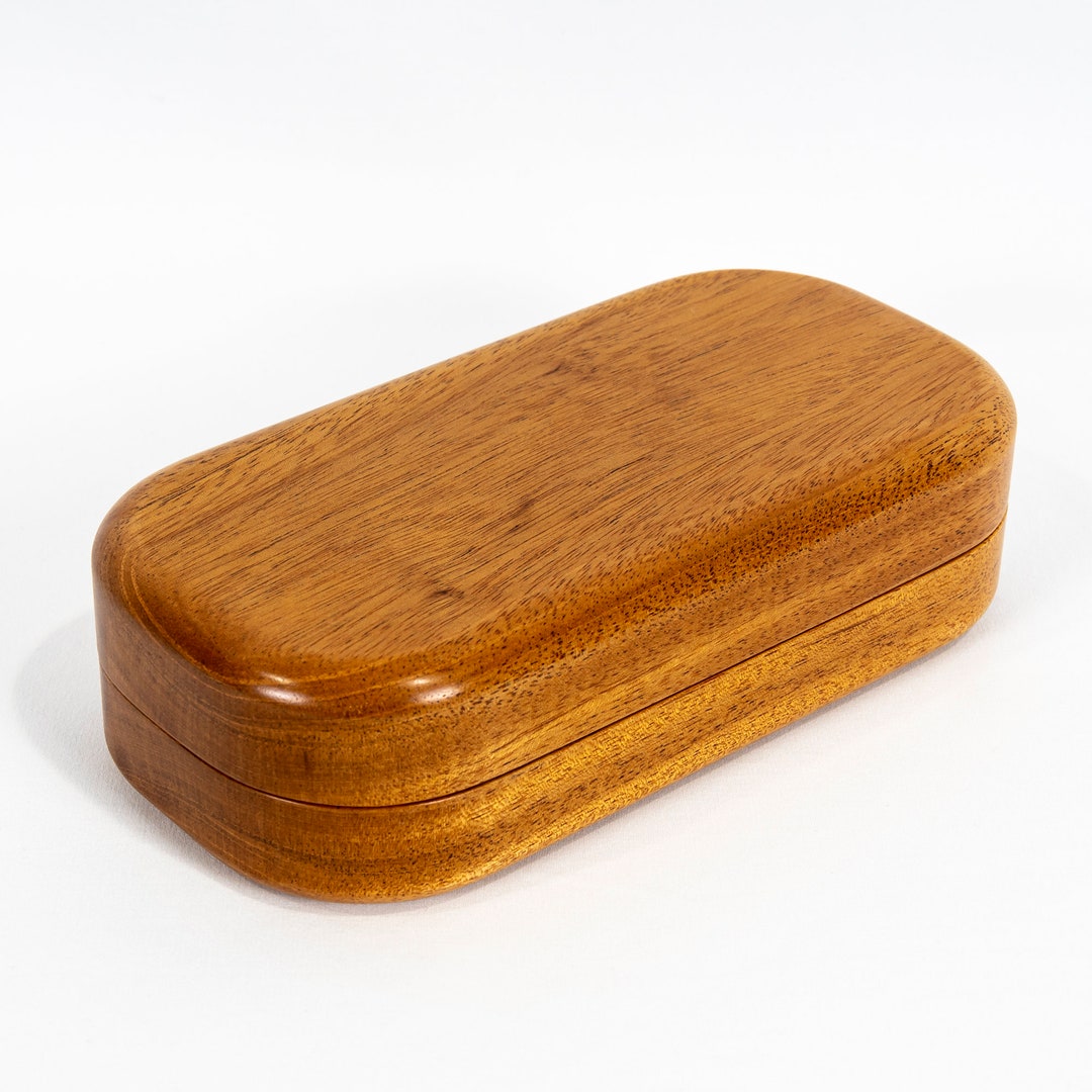 Wood Eyeglasses Case Mahogany Handmade Etsy