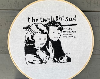 Twilight Sad &#39;Killed My Parents and Hit The Road&#39; embroidered album cover -SHIPS FREE (scotland, frightened rabbit, mogwai, the cure, indie)