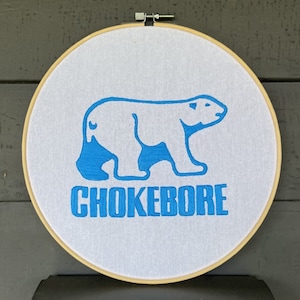 Handmade Chokebore "Bear" Embroidery – Indie Rock Art