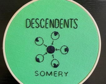 Descendents &#39;Somery&#39; album cover embroidery - FREE SHIPPING (punk, Milo Aukerman, SST Records, Epitaph Records, Silly Girl, I&#39;m Not A Loser)