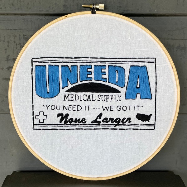 Return of the Living Dead - UNEEDA Medical Supply logo embroidery - FREE SHIPPING (george romero, zombies, horror, eighties, 80's horror)