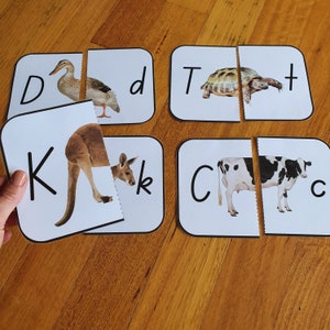 Toddler Alphabet Printable Letter Matching Game Uppercase Letters Lowercase Letters Kids Activity