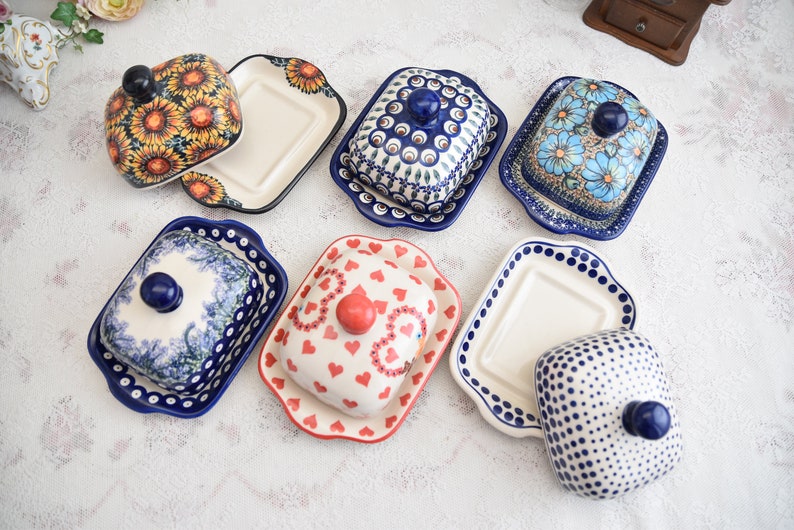 Boleslawiec Polish Pottery Butter Dish - Thumbnail 5