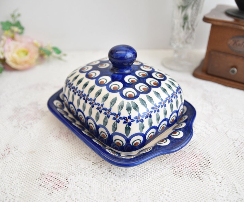 Boleslawiec Polish Pottery Butter Dish - Thumbnail 3