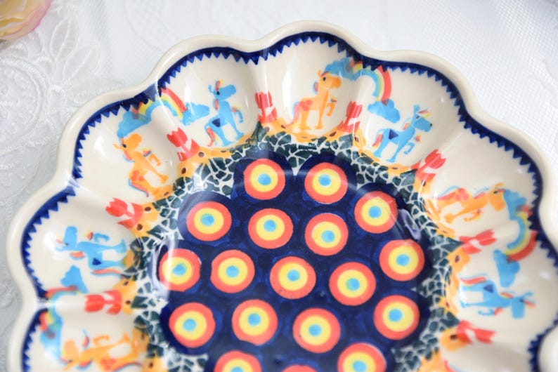 Boleslawiec Polish Pottery Egg Plate - Thumbnail 4