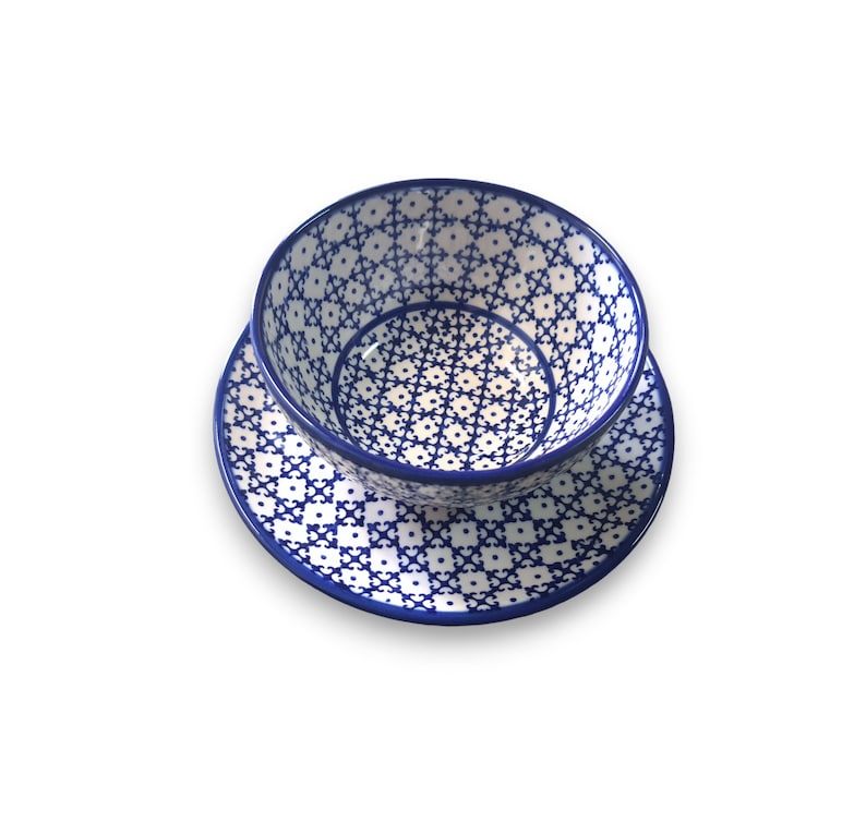 Boleslawiec Polish Pottery Bowl and Plate - Thumbnail 4