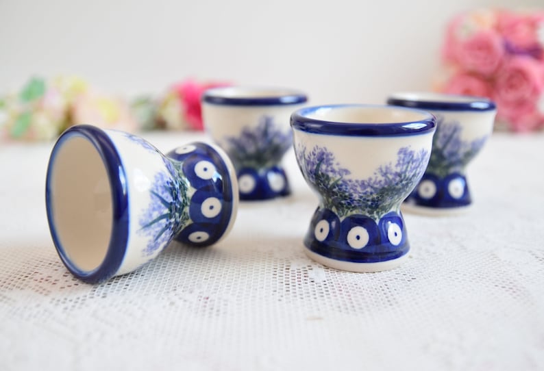 Ceramika Boleslawiec Polish Pottery Egg Cups - Thumbnail 3