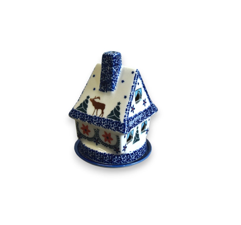 Boleslawiec Polish Pottery House Candle Holder