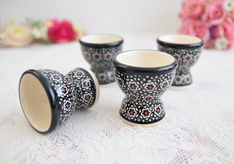 Boleslawiec Polish Pottery Egg Cup Holder