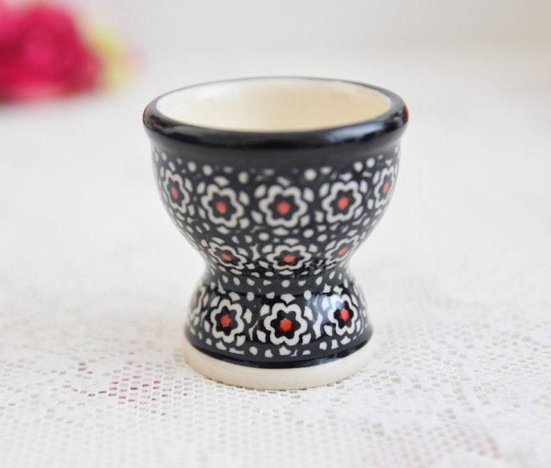 Boleslawiec Polish Pottery Egg Cup Holder - Thumbnail 2