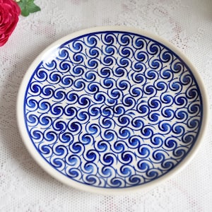 Hand painted Boleslawiec plate