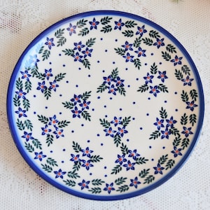 Polish pottery plate by Boleslawiec handmade Poland art