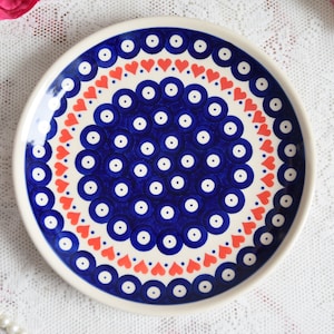 Hand painted Boleslawiec plate