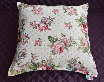 Floral pillow cover gobelin tapestry pillow, Vintage pillow cover for couch with tapestry gobelin decoration, Throw pillows for couch