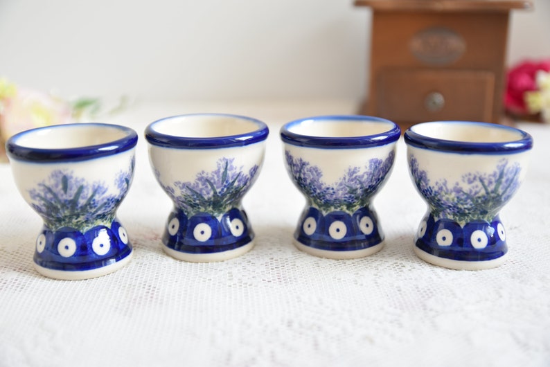 Ceramika Boleslawiec Polish Pottery Egg Cups - Thumbnail 4