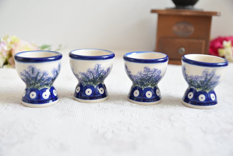 Ceramika Boleslawiec Polish Pottery Egg Cups - Thumbnail 5