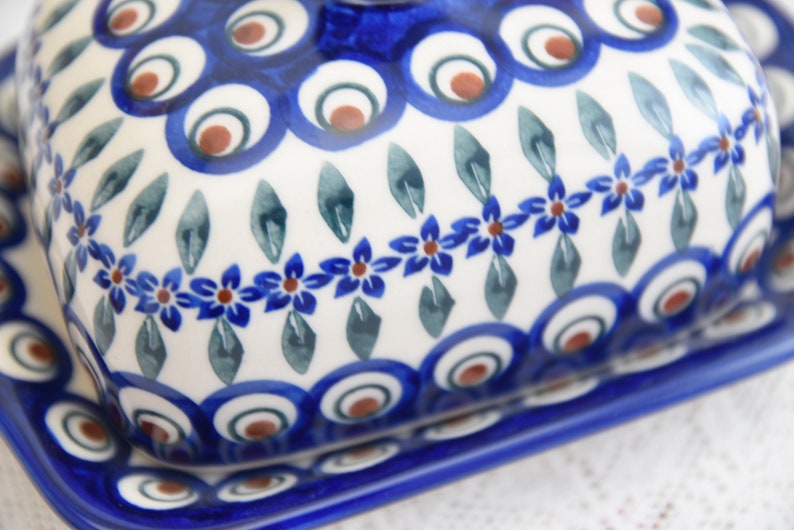 Boleslawiec Polish Pottery Butter Dish - Thumbnail 2