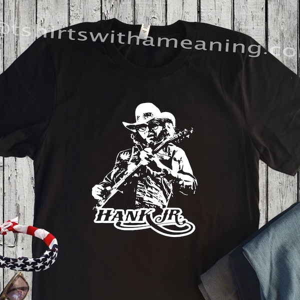 New Hank Williams Jr Classic Country Rock Music singer Rowdy Friends 1960s 1970s 1980s shirt Lightweight XS-4XL Active Black t shirt top