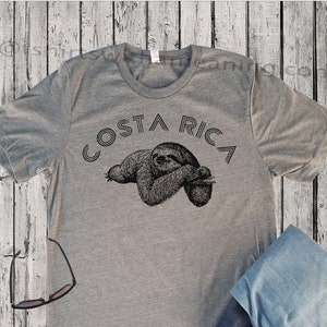 Sloth Costa Rica shirt Central America Wild Animals Rainforest soft vegan gym lightweight active 50 50  T-shirt Tee Top XS-4XL Free shipping