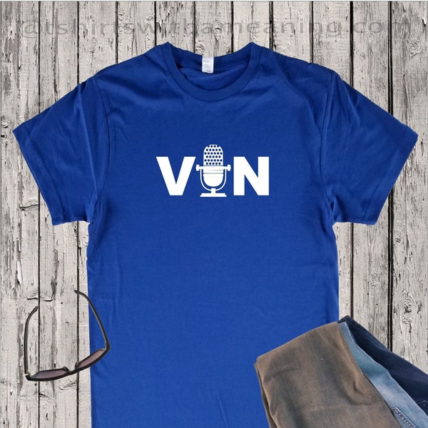 Vin Scully The Voice Of the Los Angeles Dodgers Late Sports Announcer in memory of Vin Baseball Hall Of Fame  Unisex XS-4X T shirt Top Tee