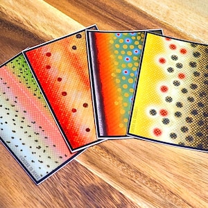 Trout Flank Patterns - Waterproof Decal Stickers