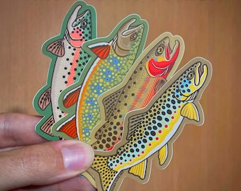 Waterproof Trout Stickers