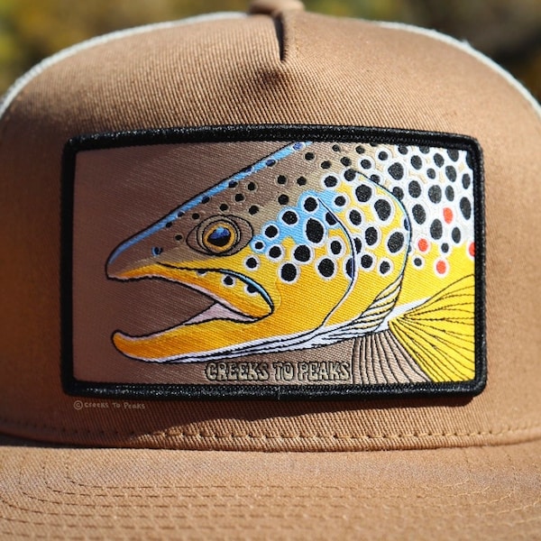 Brown Trout Fish Art Patch
