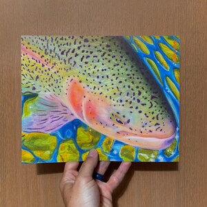 Rainbow Trout Painting - Fine Art Print 8x10