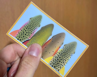 Grand Slam Waterproof Trout Stickers