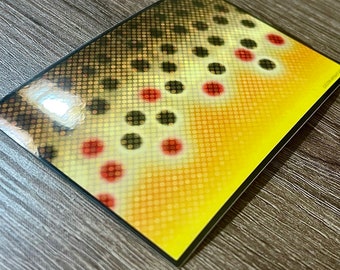 Brown Trout Pattern Flank - Sticker Decal