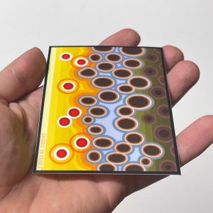 Patroon bruine forel - abstracte stickersticker