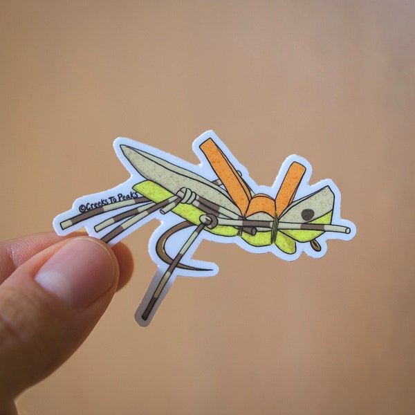 Grasshopper - Hopper Fly - Flyfishing Decal Sticker