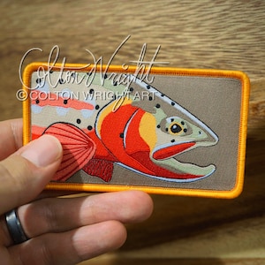 Cutthroat Trout Fish Art Patch