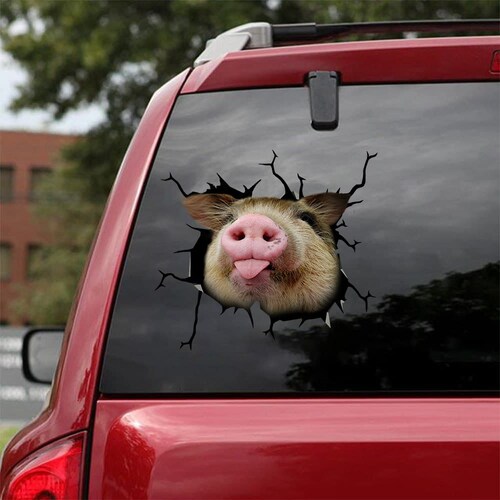 Pig Sticker Car Decal Vinyl Decal Car Decoration Pig Etsy Australia