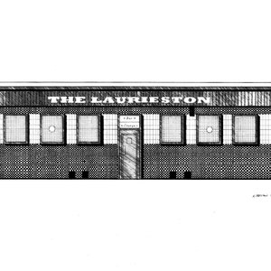 The Laurieston Bar, Pencil Drawing Art Print