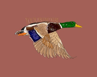 Mallard Duck Graphic, PNG, SVG, Design, Tshirt Design, Hand drawn design